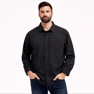 UNTUCKit Men’s Black Button Down Shirt XXXL Long Sleeve Cotton Casual Weekend